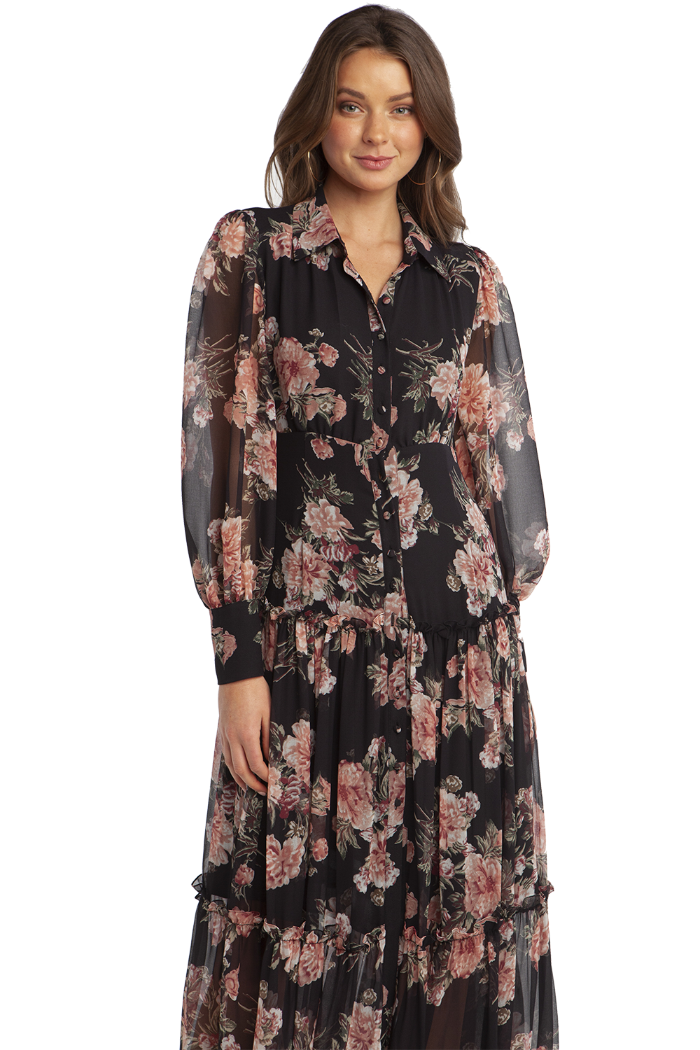navy floral bardot dress