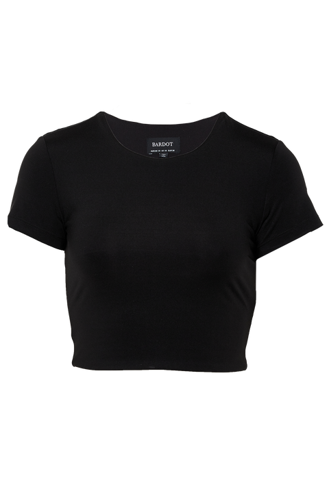 BRIE CROP TOP in colour CAVIAR