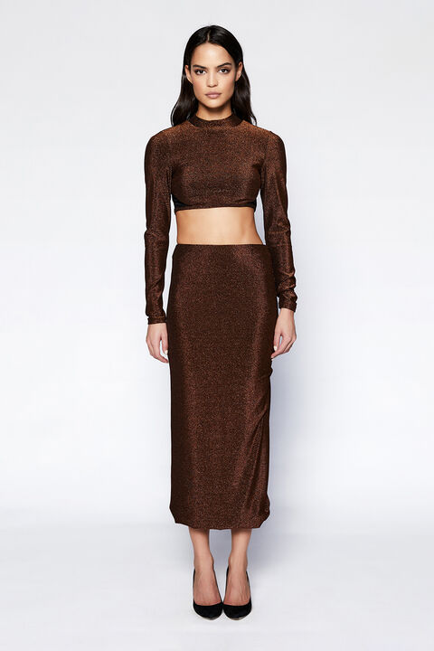 TUSCANY LUREX SKIRT in colour STAR SAPPHIRE