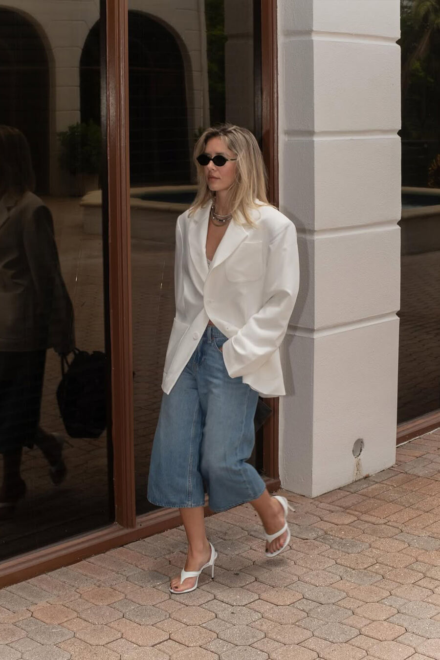 HALIA OVERSIZED BLAZER in colour ORCHIDWHT
