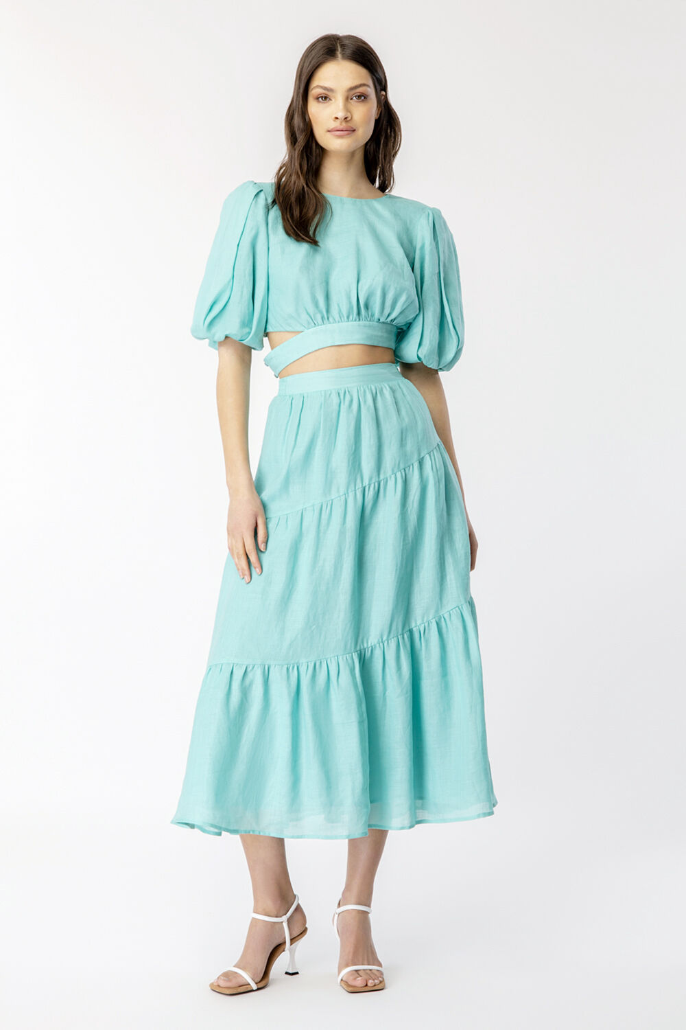 MAIA MIDI SKIRT in colour CLEARWATER