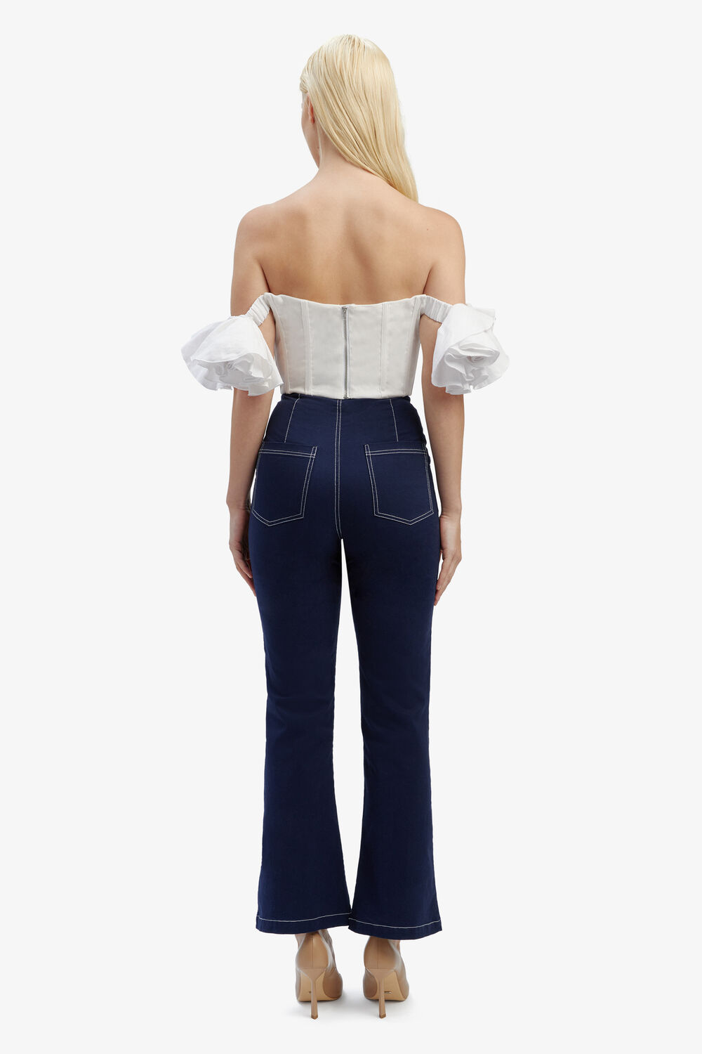 SIGMA CORSET TOP in colour BRIGHT WHITE