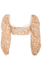 PAISLEY TOP in colour AMBER BROWN