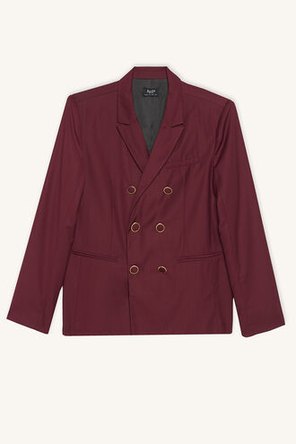 DBL BREASTD SUIT JKT in colour BURGUNDY