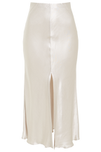 MIDI SLIP SKIRT in colour RAINY DAY