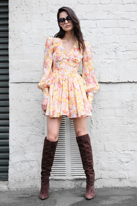 ZELINA MINI DRESS in colour SKYWAY