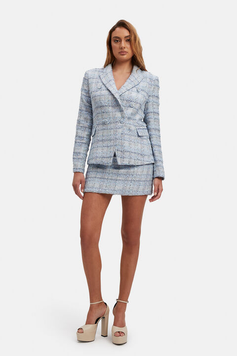 BOUCLE BLAZER in colour CLASSIC BLUE