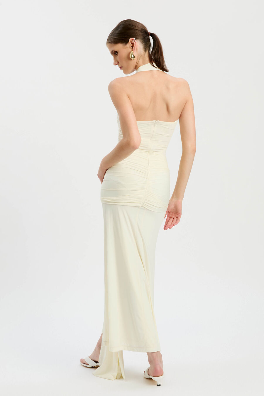 Emilia Tie Front Halter Dress