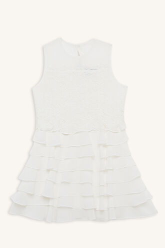 SIENNA TIERED DRESS in colour CLOUD DANCER