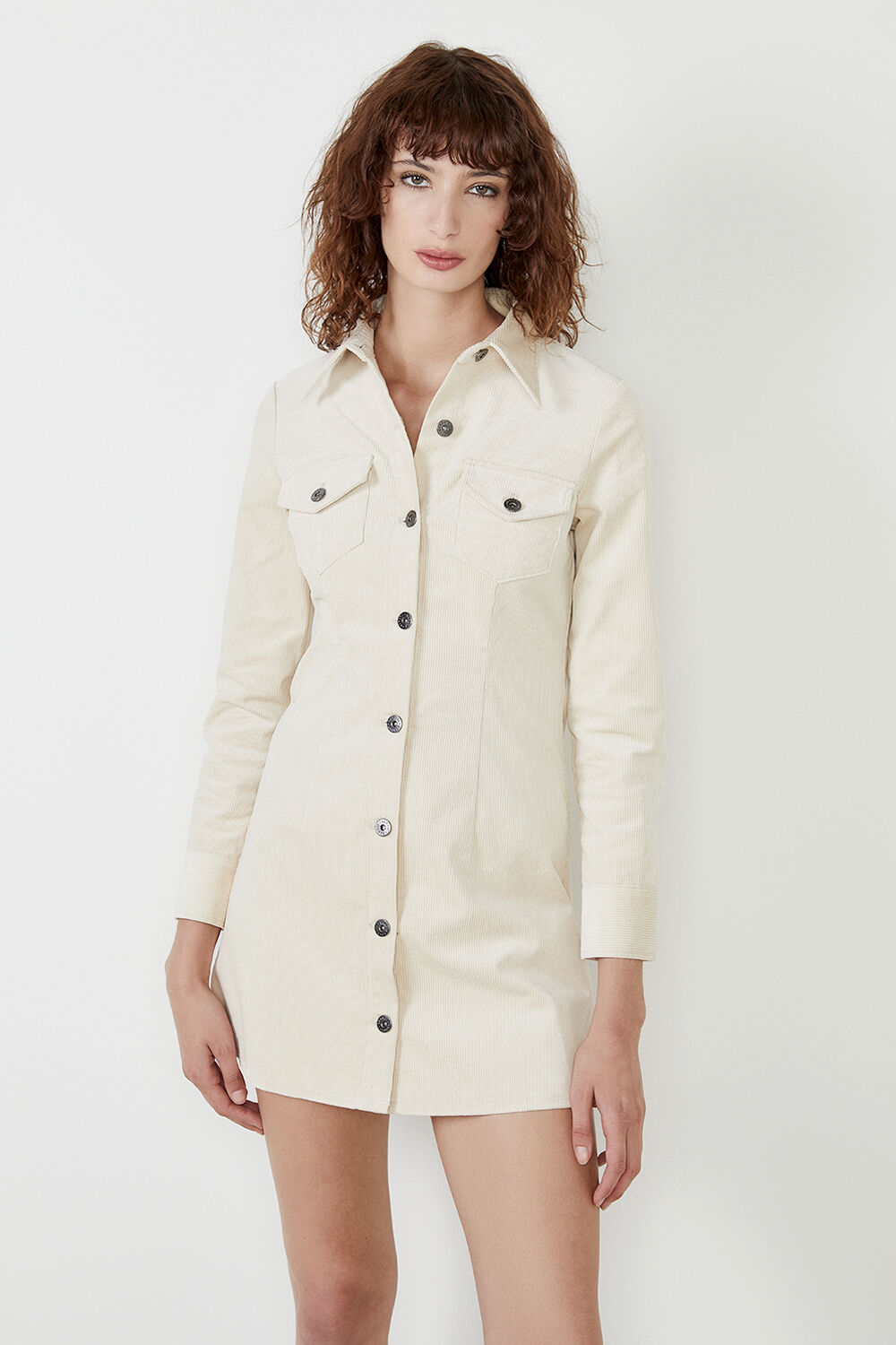 UTILITY CORD DRESS in colour MOONLIGHT