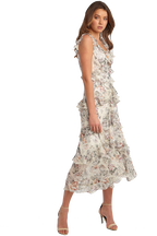 NELLY FLORAL DRESS in colour CLOUD DANCER