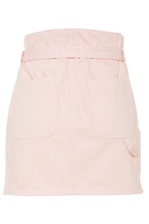 PATCH POCKET DENIM MINI in colour SHRINKING VIOLET