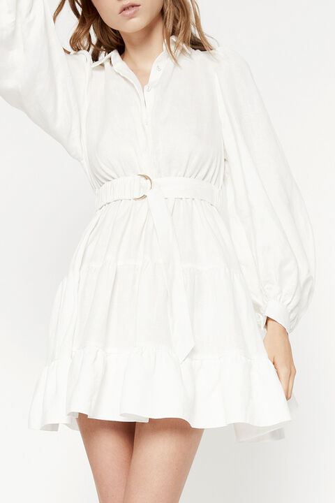 THE MINI SHIRT DRESS in colour CLOUD DANCER