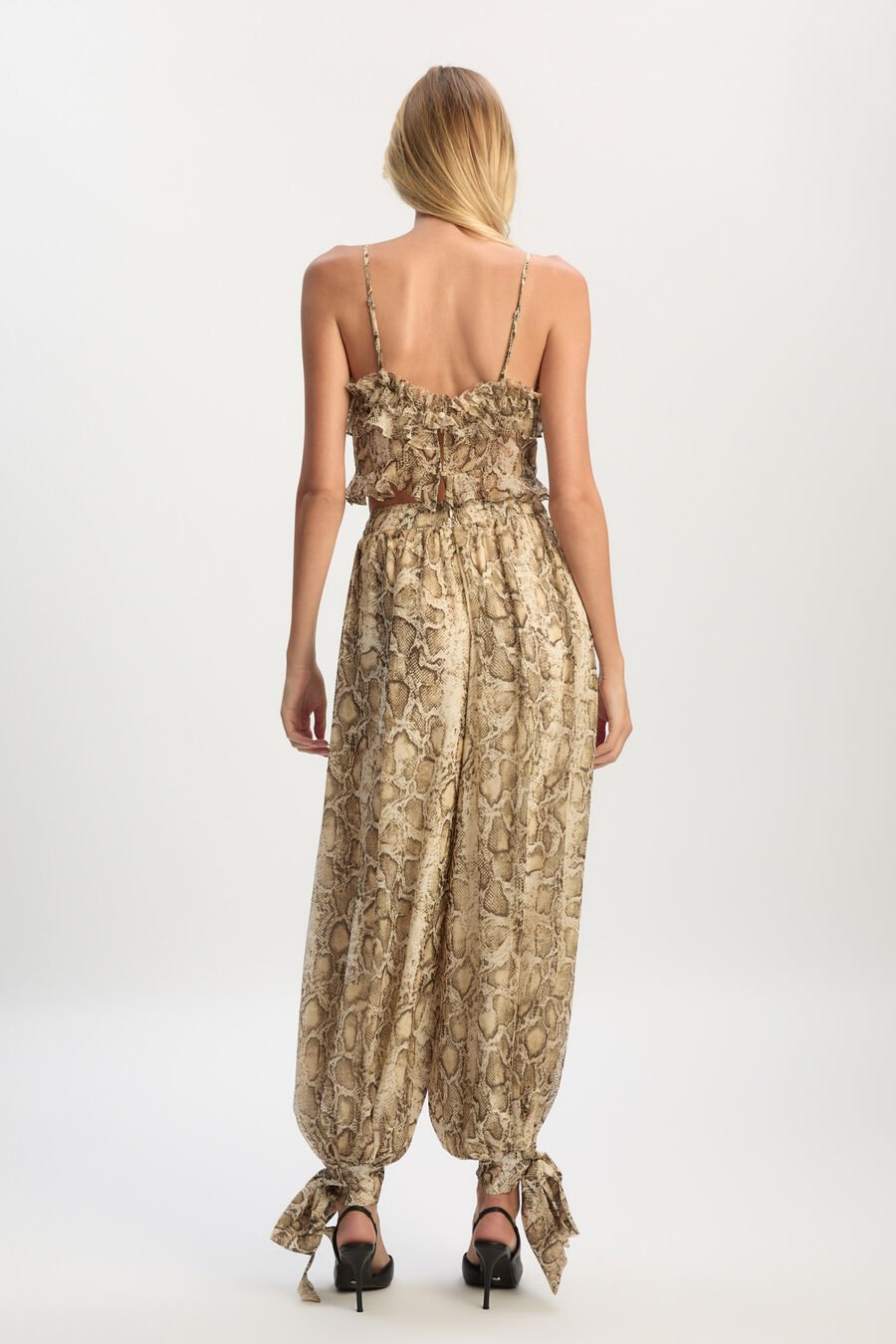 ALIRA PRINTED BALLOON PANT in colour SNAKE SKIN