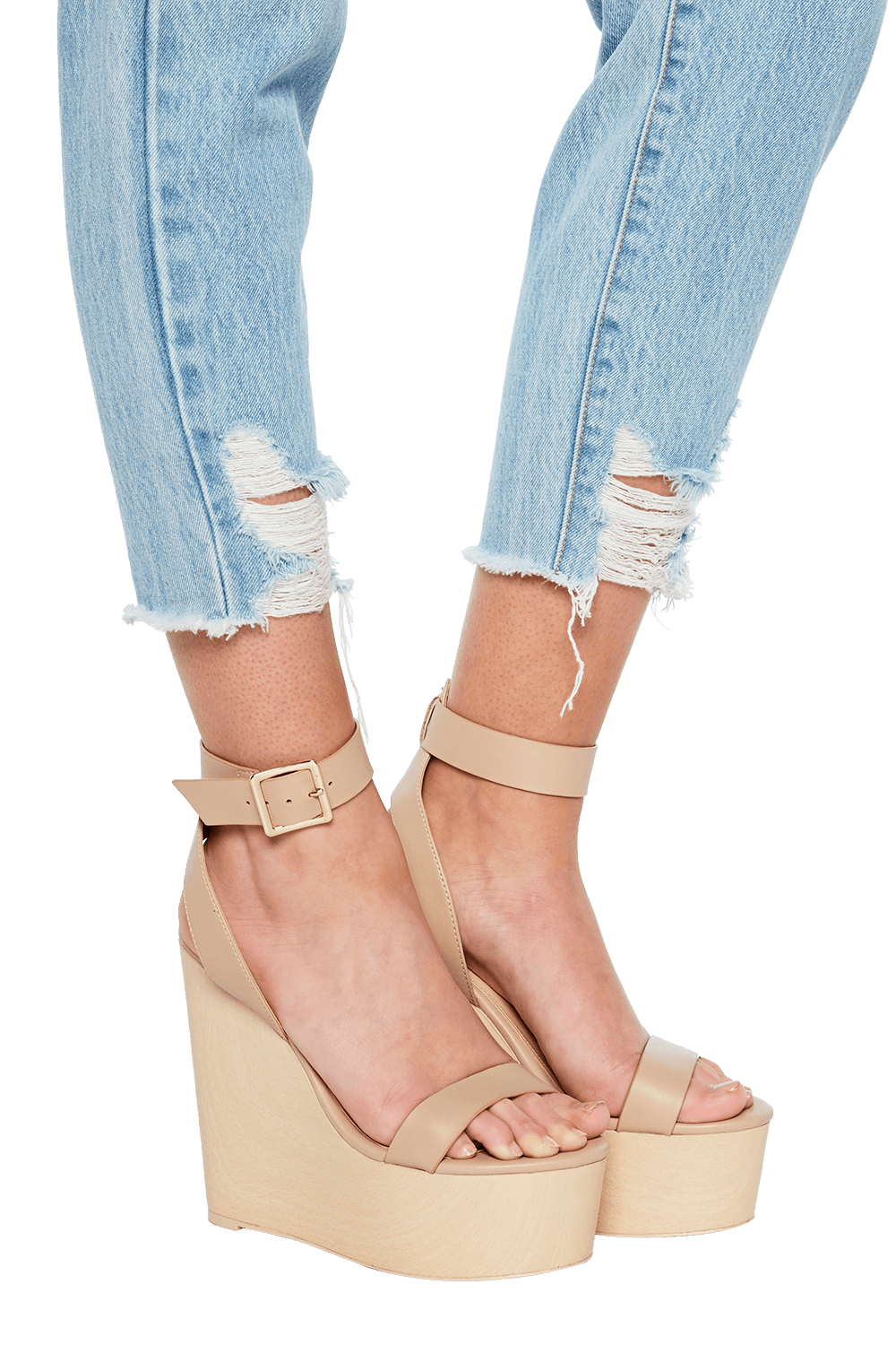 Nude coloured wedges Sale