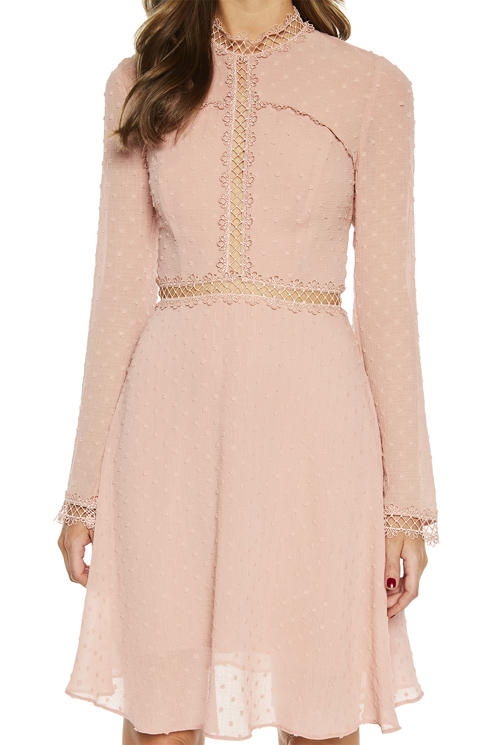 bardot cherie dobby dress