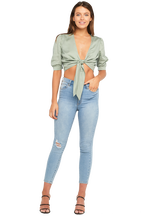 TIFFANY TIE TOP in colour ICEBERG GREEN