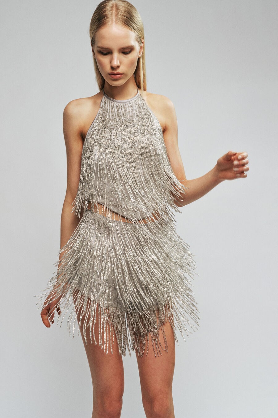 Wrenley Fringe Halter Top
