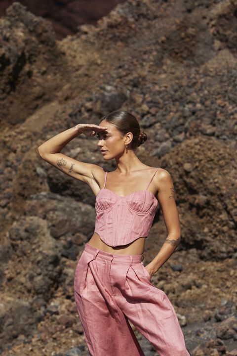 GARCIA BUSTIER TOP in colour VANILLA CREAM
