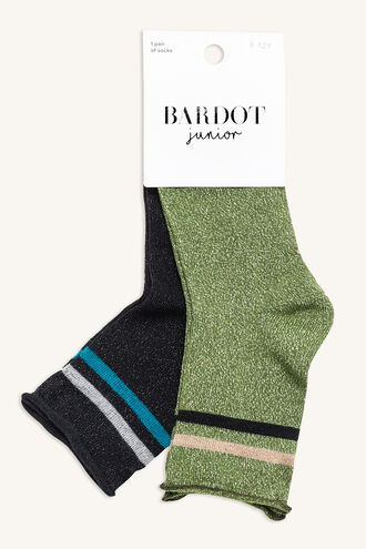 LUREX SOCK 2PK in colour BLACK IRIS