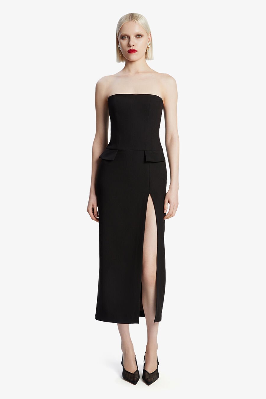Nikki Strapless Midi Dress