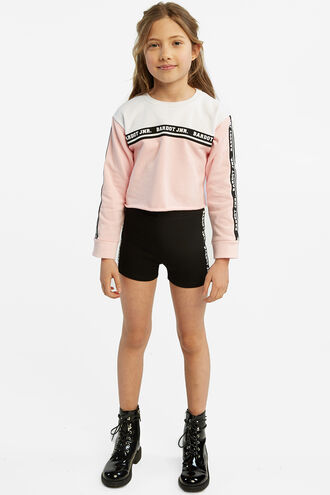 CROPPED SWEAT TOP in colour CLOUD DANCER
