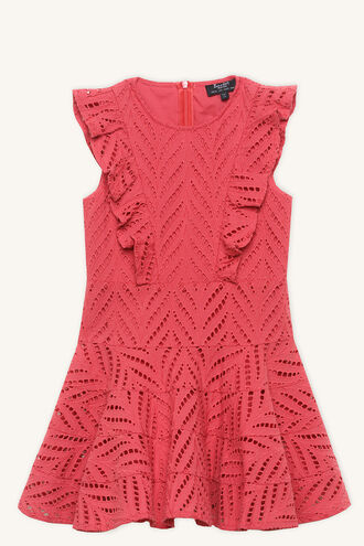 SADIE TRIM DRESS in colour MAHOGANY ROSE