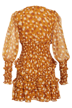 BAMBINA FRILL DRESS in colour GOLDEN OCHRE