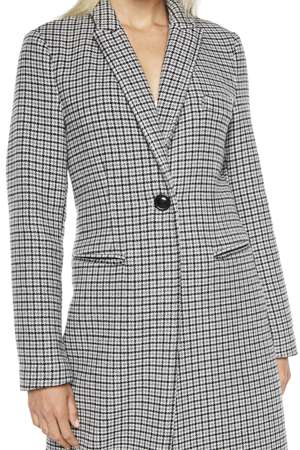 Grey Check Coat Ladies Clothing & Jackets & Coats Bardot