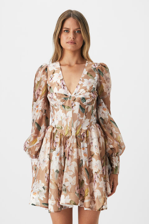 ZELINA MINI FLORAL DRESS in colour LILY FLORAL