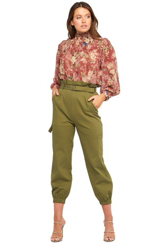 SAFARI PANT in colour DUSKY GREEN