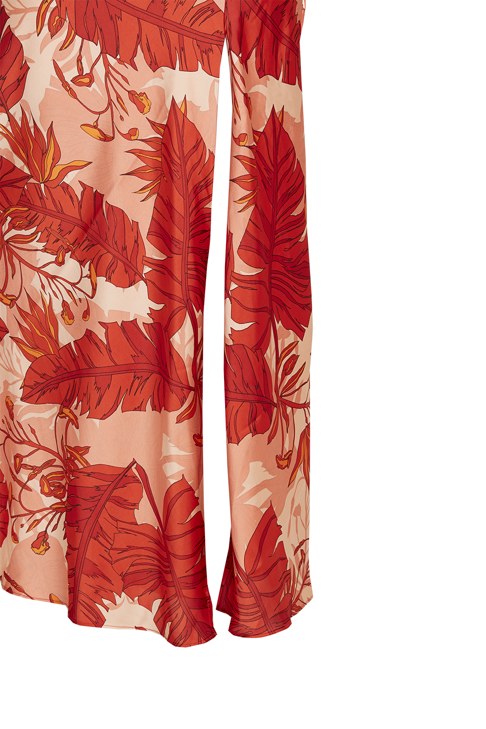 TROPICAL SLIP DRESS in colour MINERAL RED