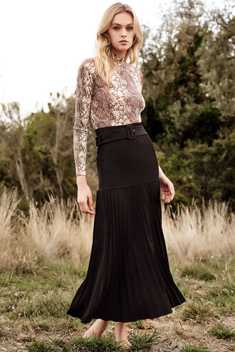 SNAKE BODYSUIT in colour PEBBLE