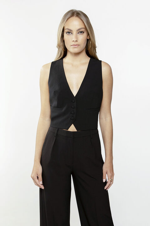 CALLISTA VEST in colour CAVIAR