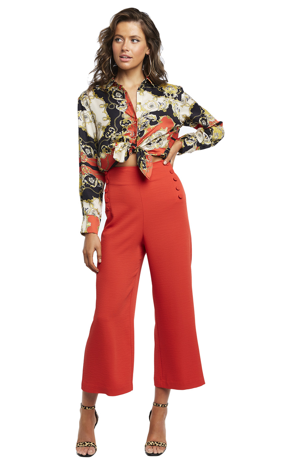 SCARF PRINT SHIRT in colour CAVIAR