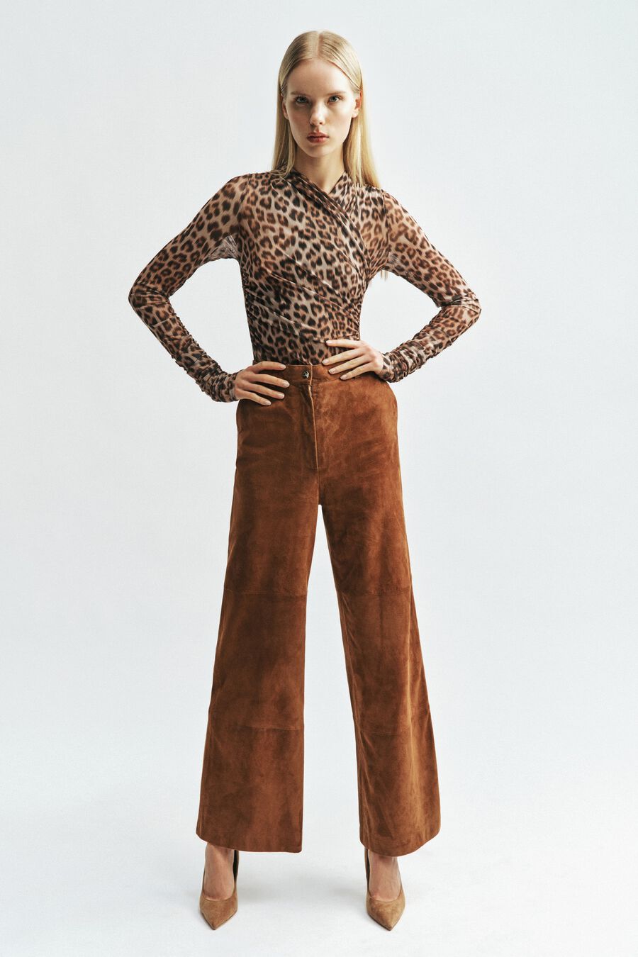 Evina Genuine Suede Pant