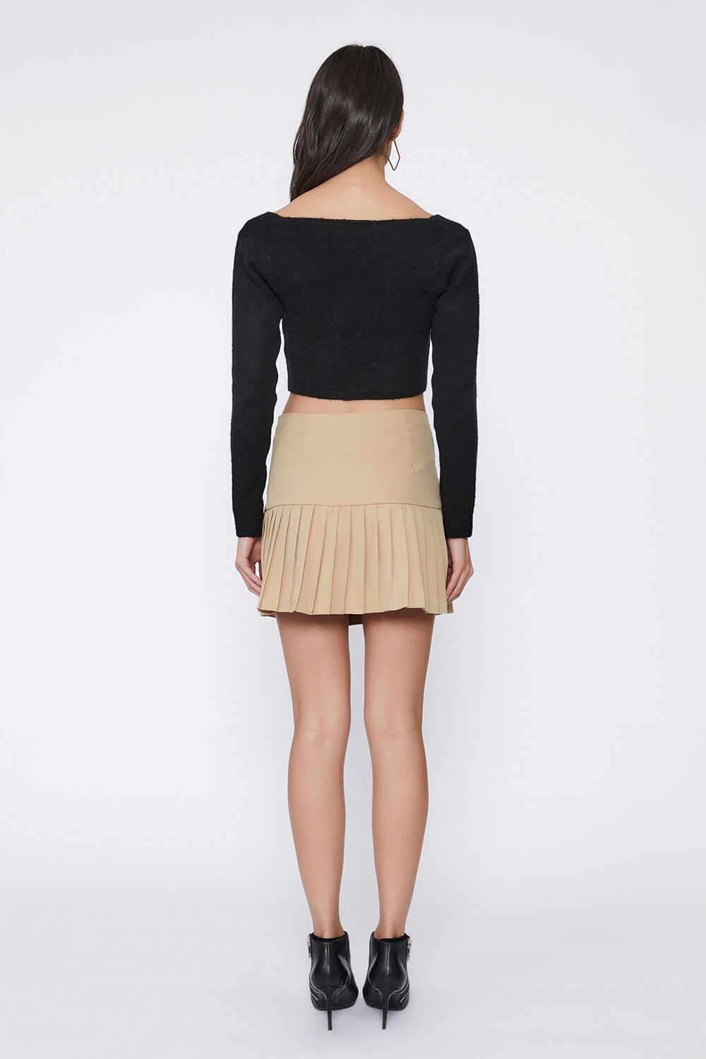 BELLA PLEATED SKIRT in colour TAN