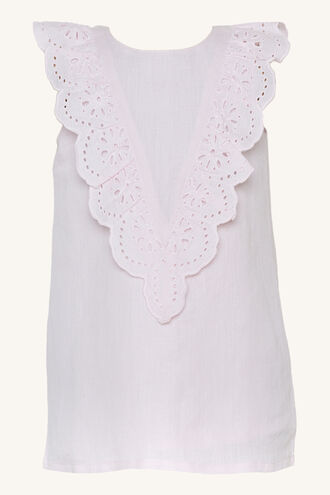 HILDE BRODERIE SHIFT in colour PRIMROSE PINK