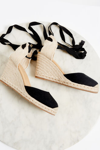 VACAY ESPADRILLE WEDGE in colour CAVIAR