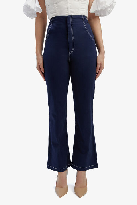 KAMILA HIGH WAIST PANT in colour BLACK IRIS