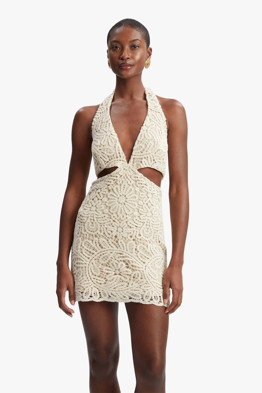Arias Crochet Mini Dress