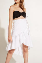 MIDI WRAP SKIRT in colour CLOUD DANCER