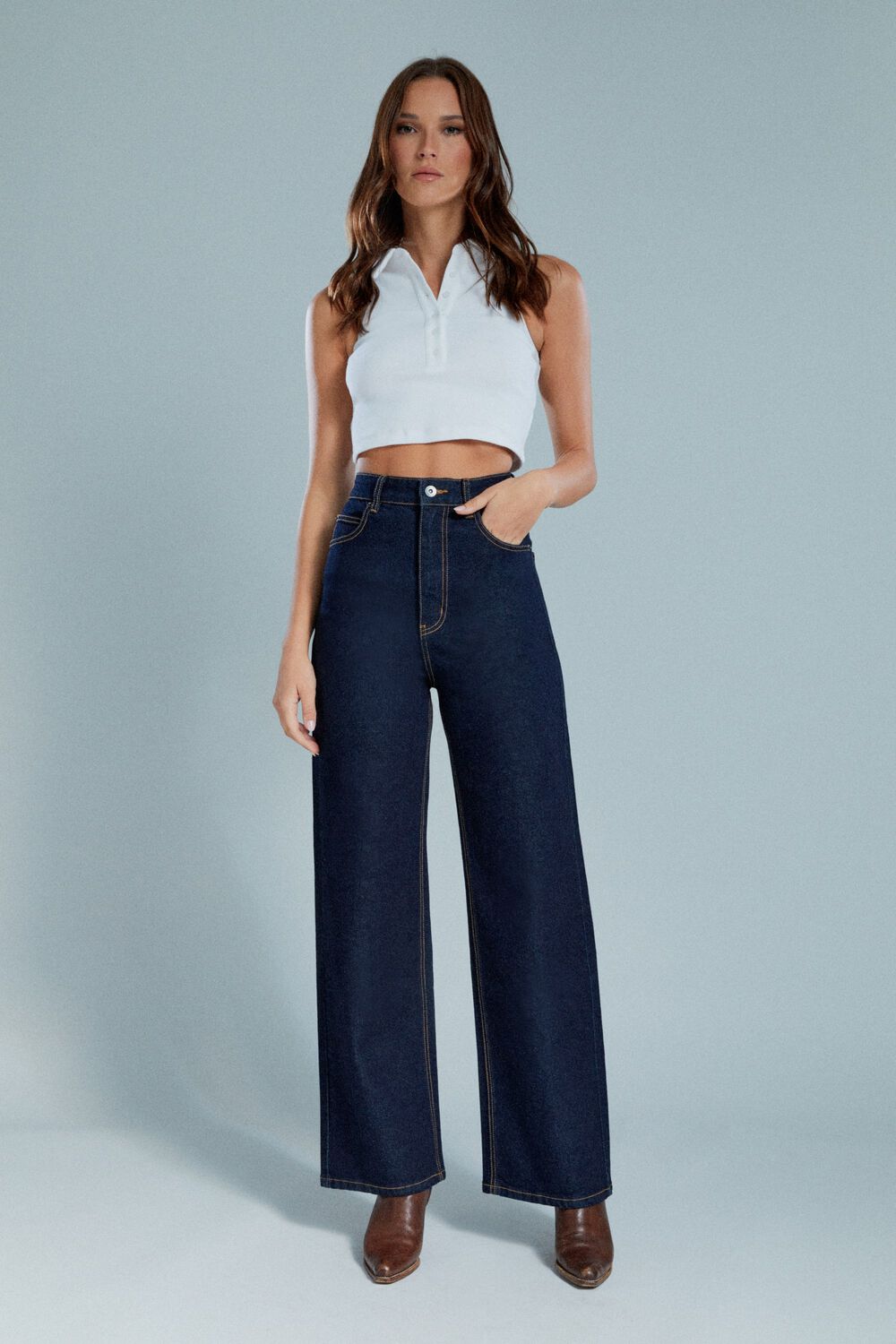 LORENNA RIB KNIT TOP in colour BRIGHT WHITE