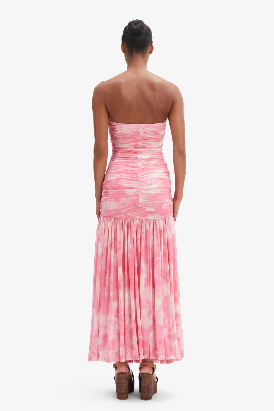 Solana Printed Mesh Maxi Dress