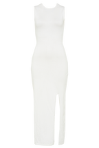 SARA KNIT MAXI DRESS in colour CLOUD DANCER