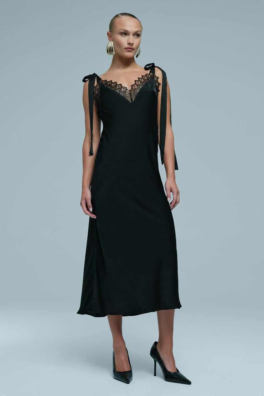 Lydia Tie Strap Midi Dress