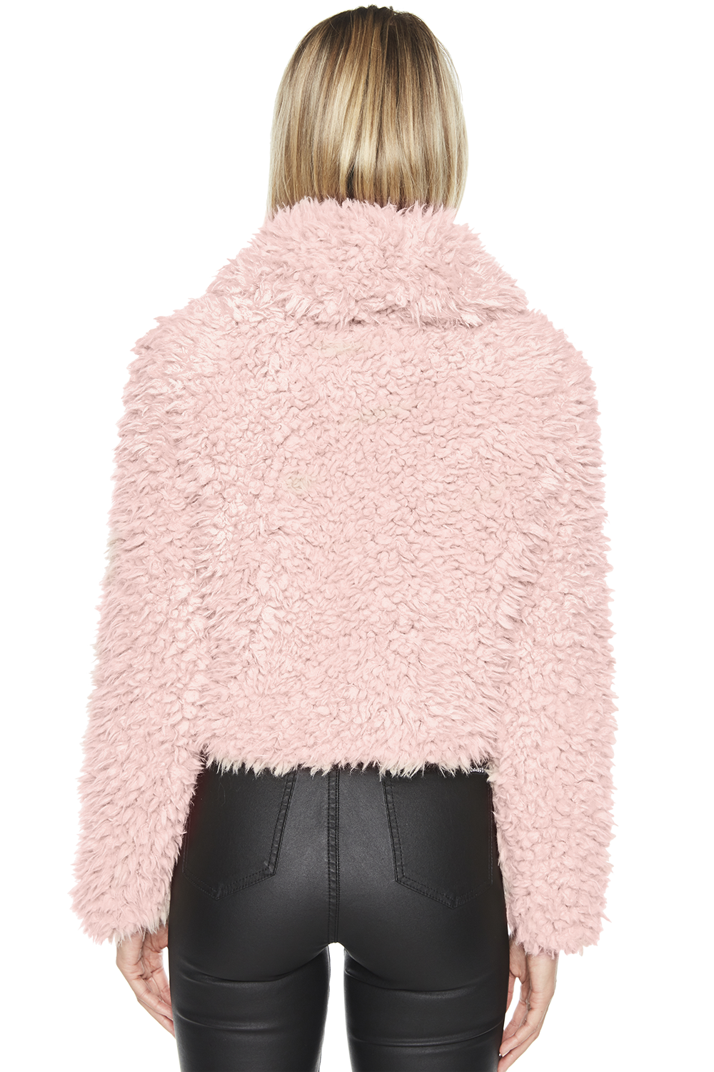pink fluffy vest
