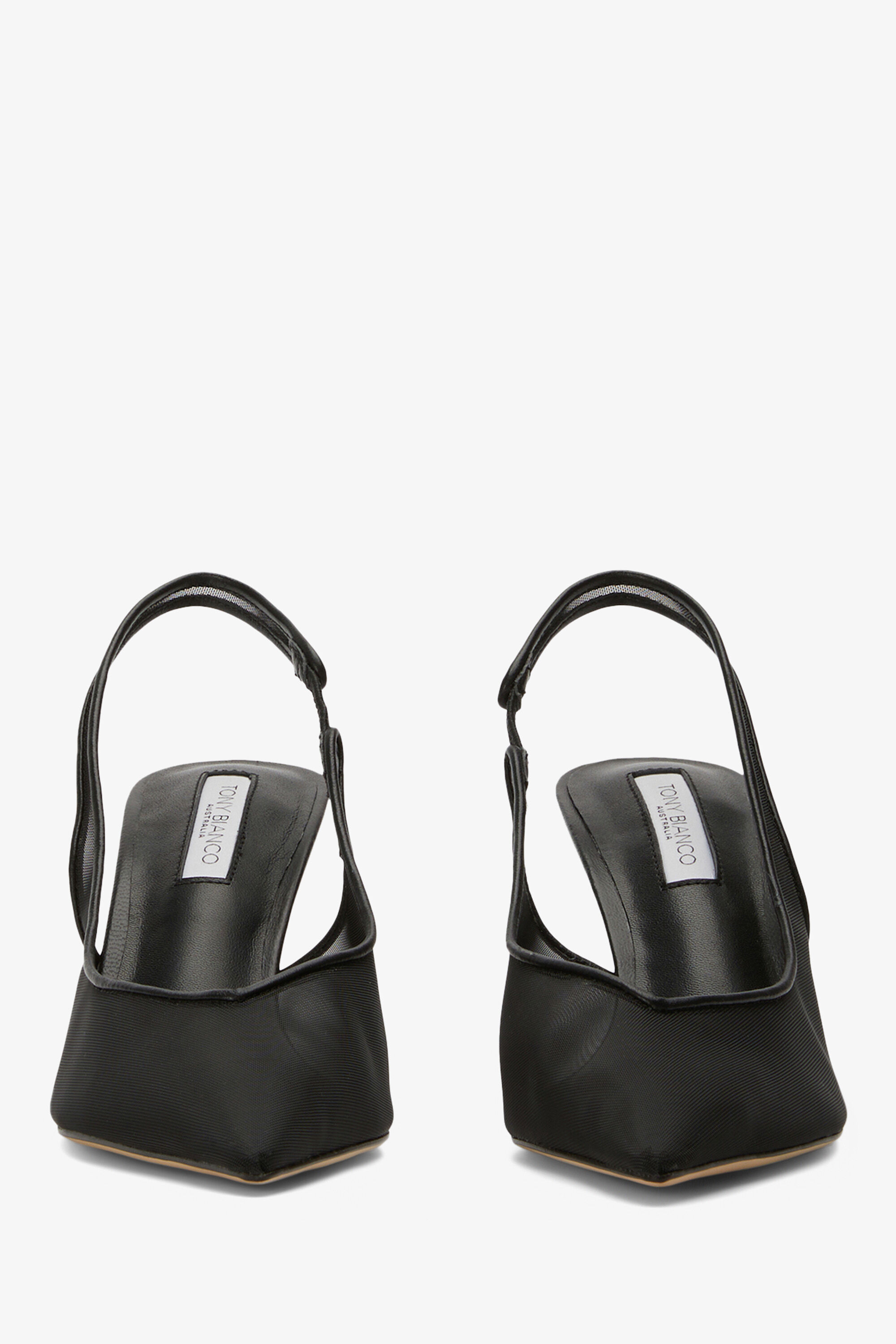 Tony Bianco Breeze Black Nylon Heels In Black | Bardot