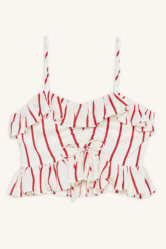 LAYLA RUFFLE TOP in colour LOLLIPOP