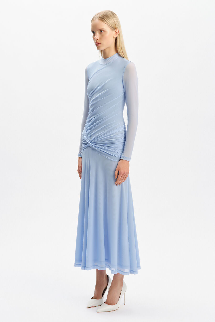 Liyana Ruched Mesh Dress